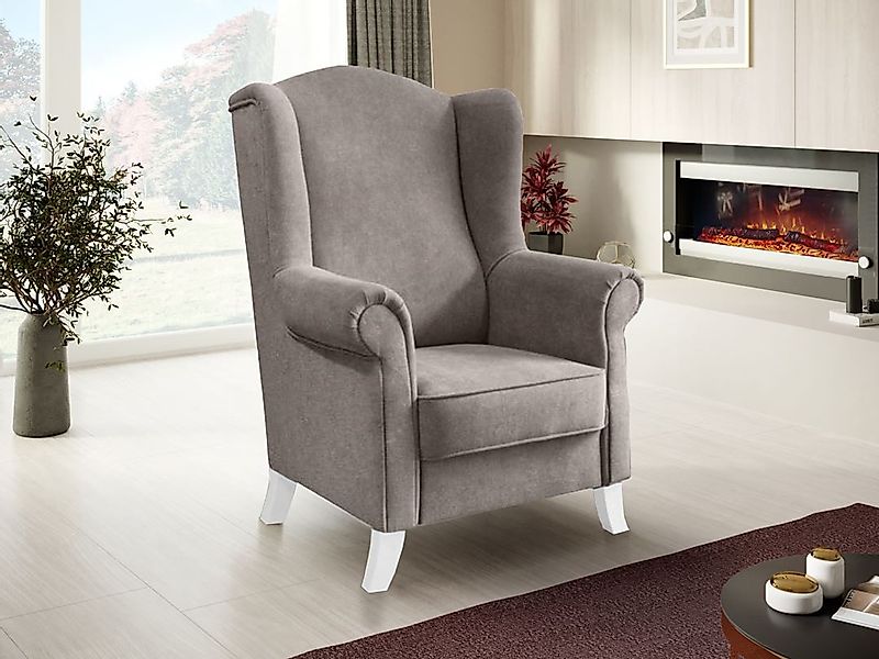 Beautysofa Ohrensessel LEONARDO Sessel Wohnzimmersessel, Fernsehsessel günstig online kaufen