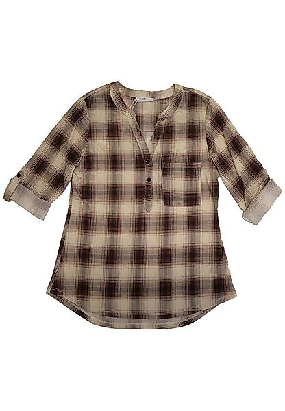 HaILY’S Blusenshirt Karomuster Hemd, Rundhals, halbe Ärmel 3/4 P BL Di44nar günstig online kaufen