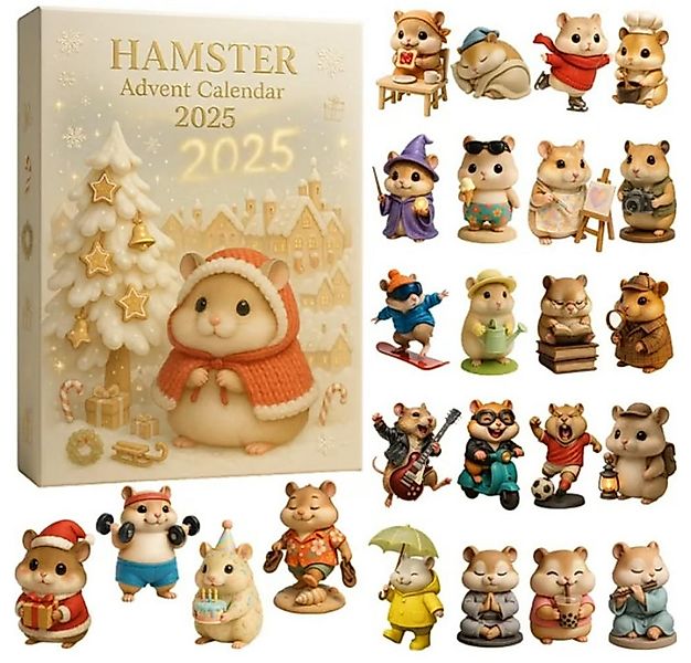 CLTYQ Adventskalender Hamster-Adventskalender 2025, 24 Tage 2D-Acryl Dekora günstig online kaufen