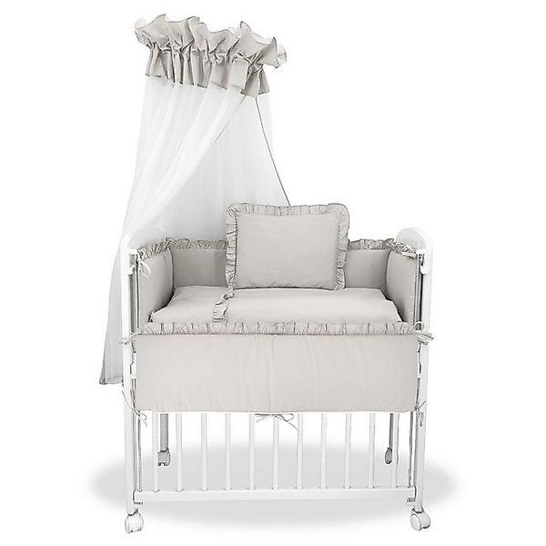 Baby-Delux Beistellbett Babybett Royal Grau Rüsche, günstig online kaufen