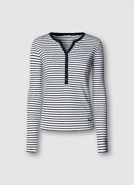 Pepe Jeans Langarmshirt MEG mit Knopfleiste günstig online kaufen