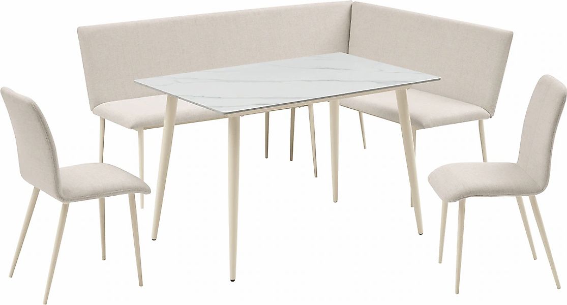 OTTO home Eckbank "Cassy" pflegeleichter Strukturstoff, Metallgestell, FSC- günstig online kaufen