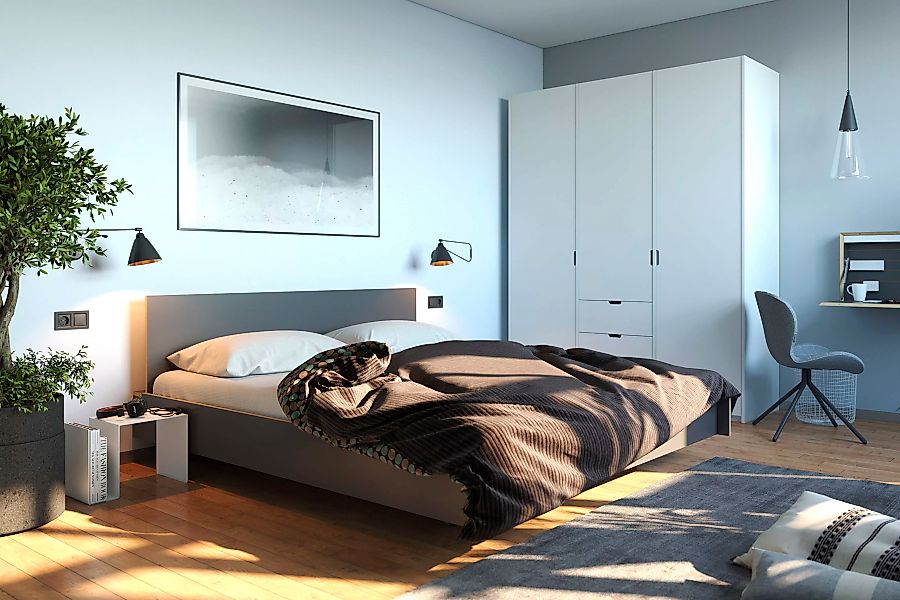 Müller SMALL LIVING Holzbett FLAI HIGH, Komfort Höhe 40 cm ohne Kopfteil günstig online kaufen