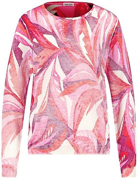 GERRY WEBER Rundhalspullover Softer Pullover mit floralem Allover-Dessin günstig online kaufen