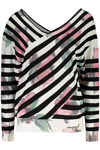 Desigual Strickpullover Schwarzer Damenpullover mit Muster – Langarmshirt m günstig online kaufen