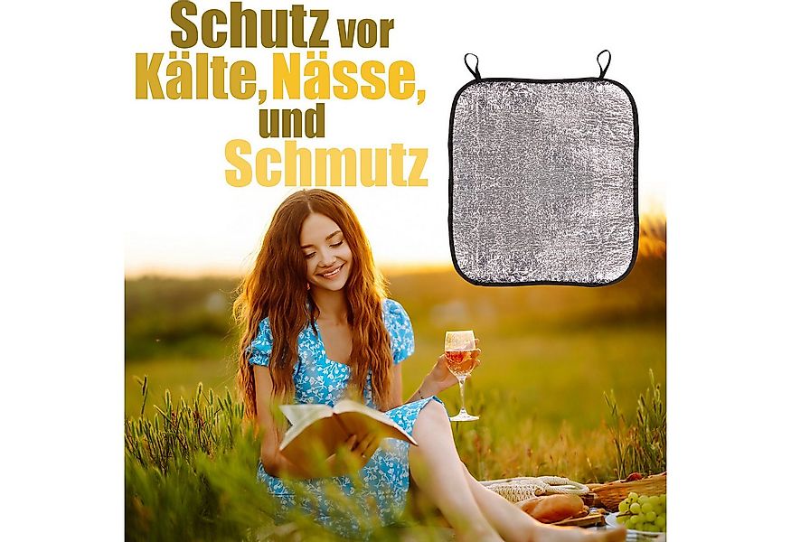 BigDean Thermositzkissen 2x Thermo Sitzkissen 35x40cm Outdoor Alu Kissen fa günstig online kaufen