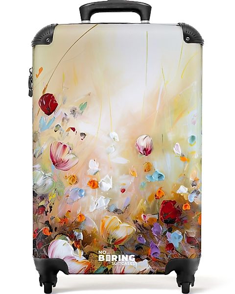 NoBoringSuitcases.com© Hartschalen-Trolley Ölfarben - Blumen - günstig online kaufen