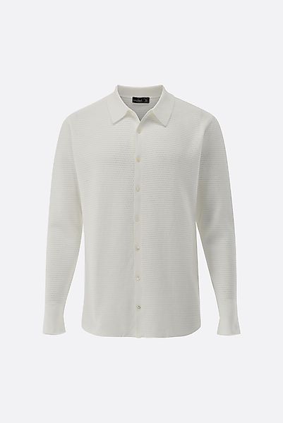Strickhemd mit Retro Struktur aus Air Cotton günstig online kaufen