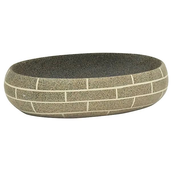 vidaXL Aufsatzwaschbecken Mehrfarbig Oval 59x40x15 cm Keramik 155090 günstig online kaufen