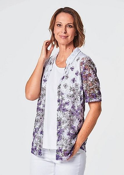 GOLDNER Klassische Bluse Attraktives Set aus Spitzenbluse und Jerseytop günstig online kaufen