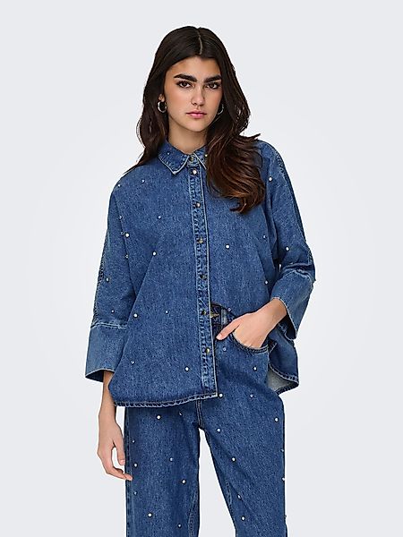 ONLY Jeansbluse ONLGRACE 3/4 RHINESTONE MB günstig online kaufen