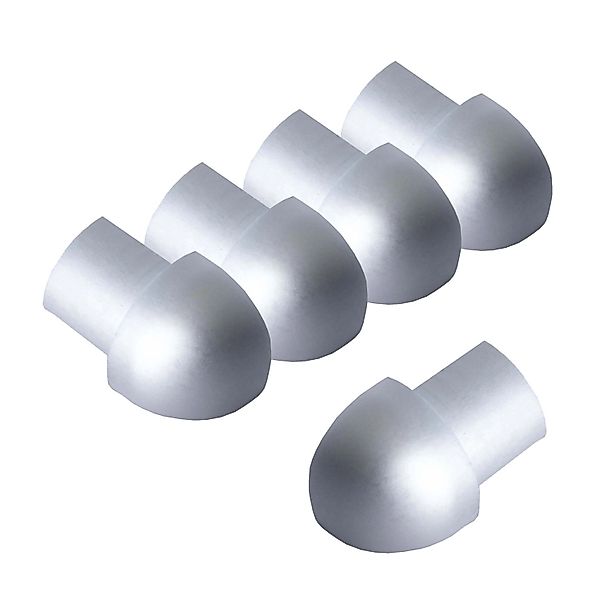 Dalsys Außeneck Fliesenschiene Viertelkreis 5x 8mm Aluminium Silber Matt günstig online kaufen