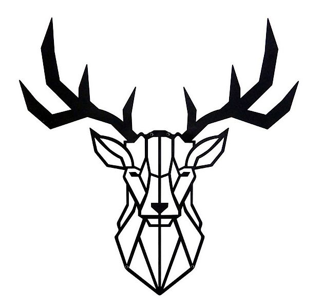 Hansmeier Wanddekoobjekt Wanddeko aus Metall, für Außen & Innen, Motiv Hirs günstig online kaufen