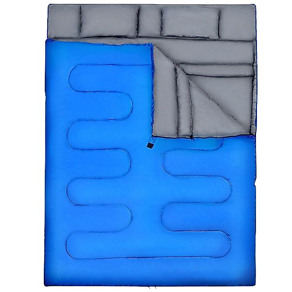 COSTWAY Doppelschlafsack, 220x150cm, 2 Personen+Kissen, 3 günstig online kaufen