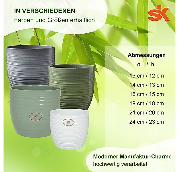 Heimwerkercenter Übertopf SK - Soendgen Keramikübertopf Serie Bergamo ø13 c günstig online kaufen