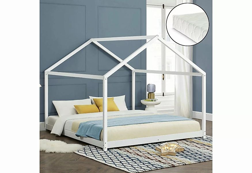 en.casa Kinderbett (Bett und Matratzen), »Cerro« mit Matratze 180x200 cm We günstig online kaufen