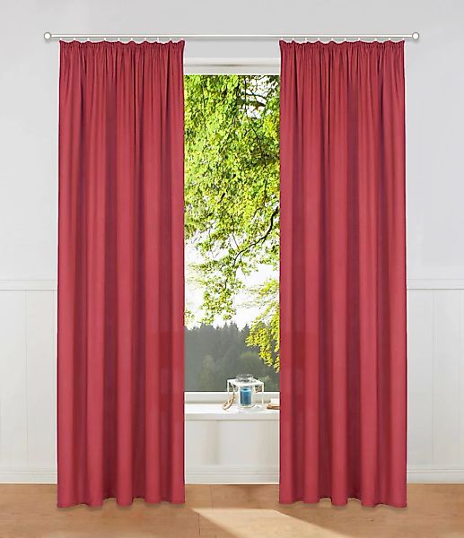my home Vorhang »Raja, Gardinen mit Kräuselband, Vorhänge Wohnzimmer« Kräus günstig online kaufen