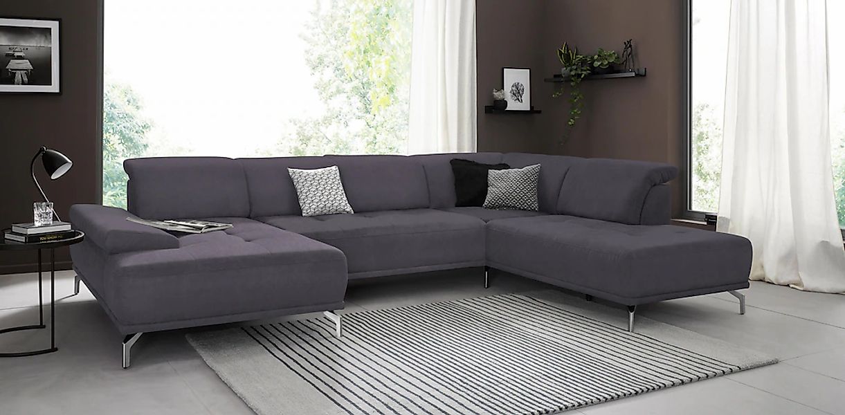 Home affaire Wohnlandschaft "Caluna" Inkl.Sitztiefenverstellung, wahlweise günstig online kaufen