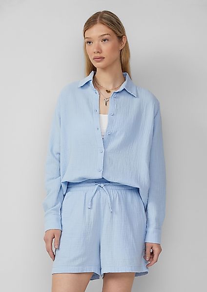 QS Langarmbluse Musselin-Bluse günstig online kaufen