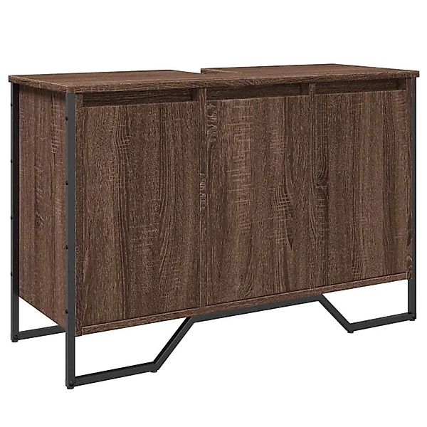 vidaXL Waschbeckenunterschrank Braun Eichen-Optik 91x35x60 cm 848663 günstig online kaufen