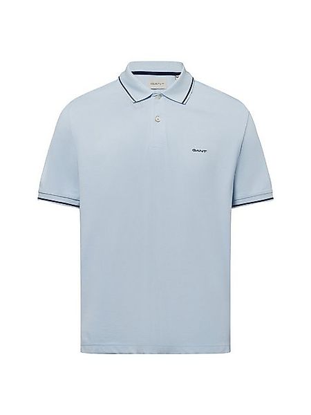 Gant Tipping Piqué Poloshirt Hellblau - Größe 3XL günstig online kaufen