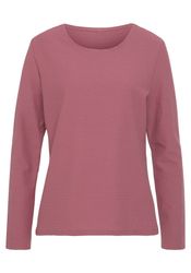 LASCANA Langarmshirt "mit Streifenstruktur" aus weicher Baumwoll-Qualität günstig online kaufen