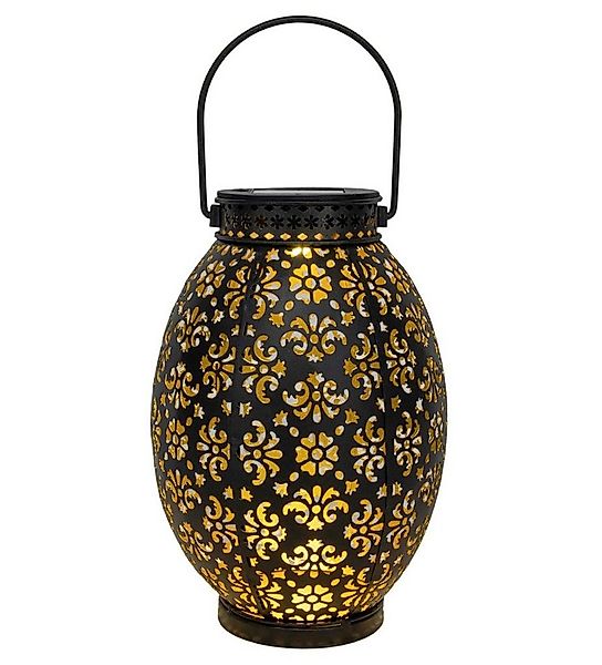 Spetebo LED Solarleuchte LED Solar Laterne mit Blumen Muster - 23 x 16 cm, günstig online kaufen
