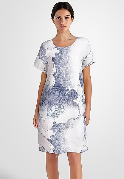 PEKIVESSA Sommerkleid Leinenkleid knielang mit kurzen Ärmeln Leinenstoff mi günstig online kaufen