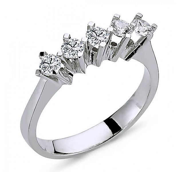 EinStein Diamant Trauring 0,55 Carat 5 Diamanten Allianzring Memoire Ring 1 günstig online kaufen