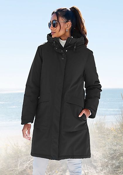 Elbsand Winterjacke mit Kapuze mit verstellbarer Kapuze und aufgesetzten Ta günstig online kaufen