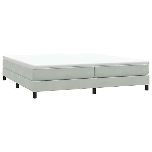 vidaXL Bett Boxspringbett ohne Matratze Hellgrau 200x210 cm Samt günstig online kaufen