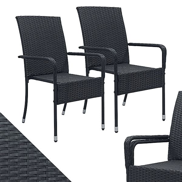 Juskys Gartenstuhl Yoro (2 St), stapelbar, günstig online kaufen