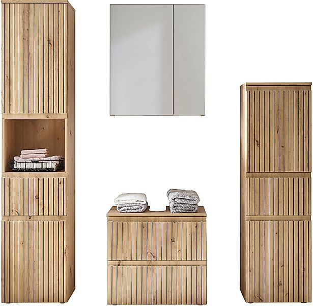 BASIC by Balculina Badmöbel-Set Austin, (4-St), Gesamtbreite 200 cm, 4-tlg. günstig online kaufen