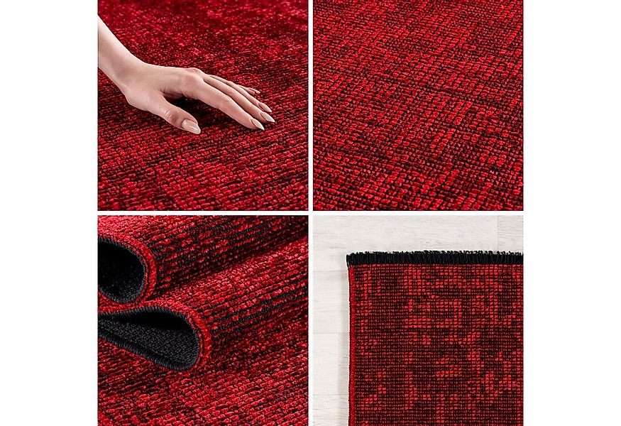 Teppium Teppich Unicolor - Einfarbig, Läufer, Höhe: 7 mm, Baumwolle Teppich günstig online kaufen