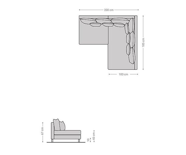 DELIFE Ecksofa Clovis, Weiss Hellgrau Ottomane Rechts Ecksofa modular günstig online kaufen