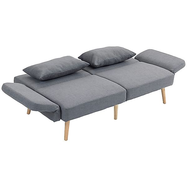 HOMCOM 3er Sofa mit Schlaffunktion, 170x83x80cm, mit 3-stufig verstellbarer günstig online kaufen