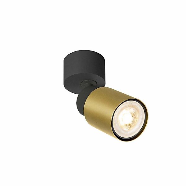 Wand- und Deckenleuchte Puri 2.0 Tube in Gold und Schwarz 6W GU10 günstig online kaufen