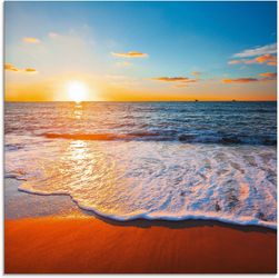 Artland Glasbild "Sonnenuntergang und das Meer" Strand 1 Stk. tlg. günstig online kaufen