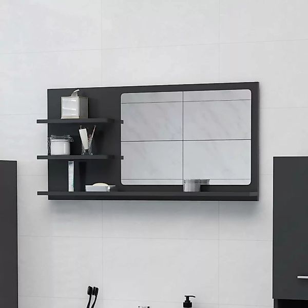 Badspiegel Grau 90x10,5x45 Cm Spanplatte günstig online kaufen
