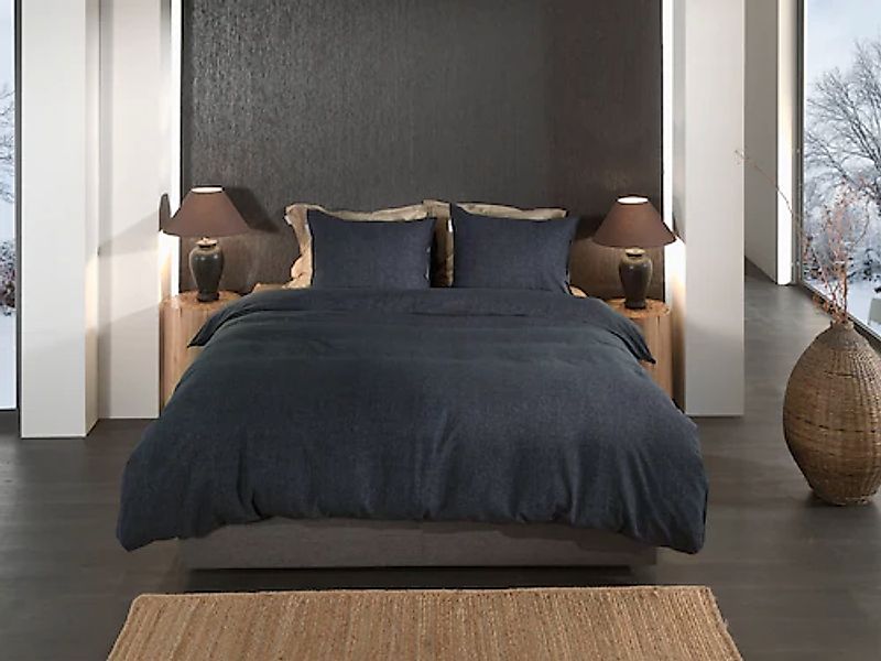 Heckett & Lane Bettwäsche »Franela« 2 Stk. tlg. Uni Design, hochwertiges Fl günstig online kaufen