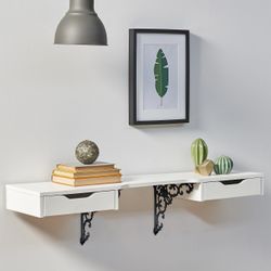 relaxdays Wandregalhalter 2er Set Regalwinkel antik, günstig online kaufen