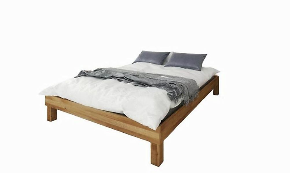 Natur24 Einzelbett Bett Ringo 2 Wildeiche massiv 120x200 ohne Kopfteil mit günstig online kaufen