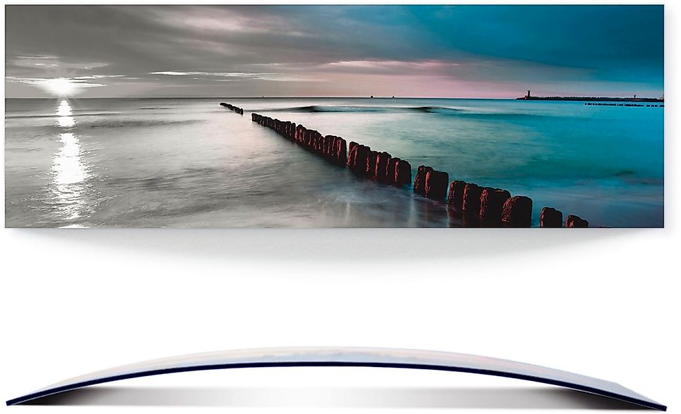 Artland Wandbild "Ostsee mit Sonnenaufgang s/w", Gewässer, (1 St.), 3D Opti günstig online kaufen