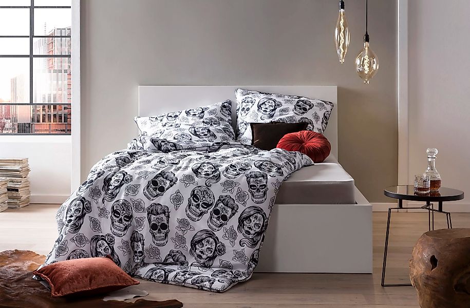 done.® Bettwäsche »Skulls«, beidseitig bedruckte Bettwäsche mit Keder günstig online kaufen