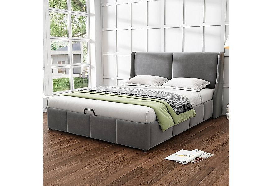 MODFU Polsterbett Samtbett mit Stauraumfunktion (180x200 CM Ohne Matratze), günstig online kaufen