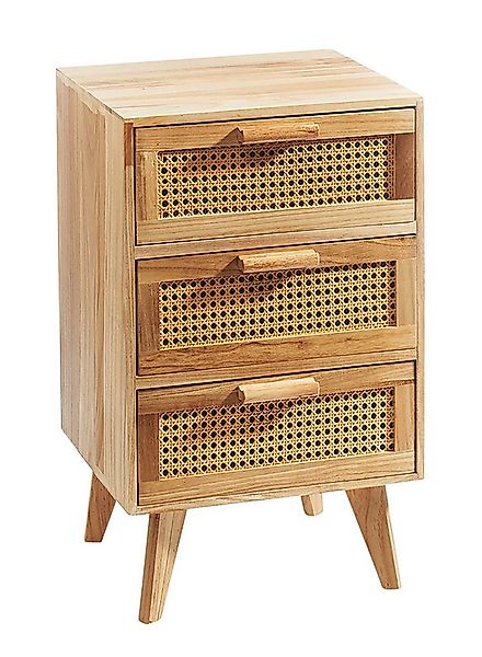Kobolo Regal Kommode mit Wiener Geflecht Nachttisch Holz, Holzregal Wohnzim günstig online kaufen