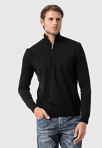 Cipo & Baxx Troyer "Pullover" 1 Stk. tlg. mit Troyer-Kragen günstig online kaufen