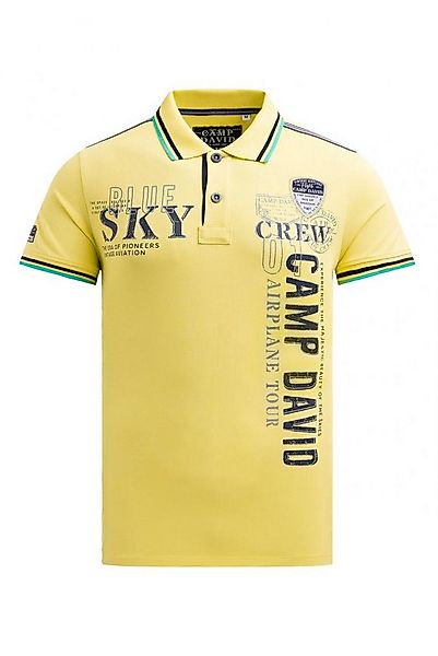 CAMP DAVID Poloshirt aus Pikee mit Logo Artworks günstig online kaufen
