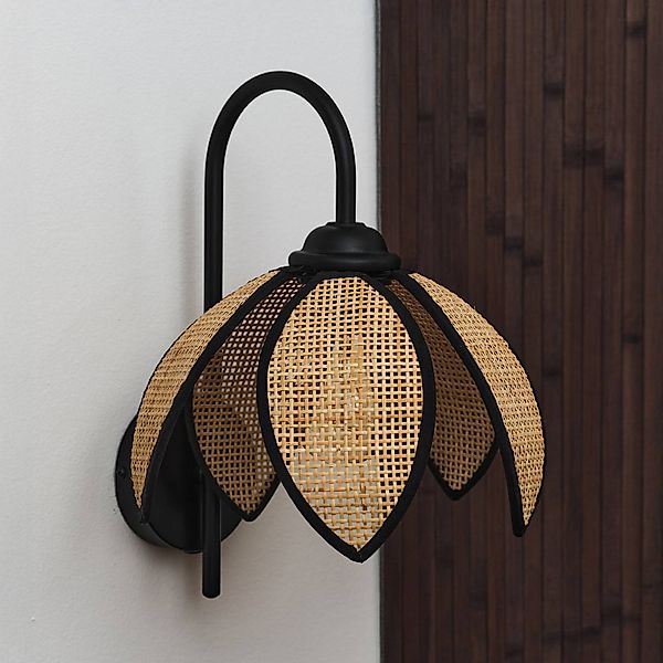 OSRAM Wandleuchte Decor Rattan Lotus, beige/schwarz, E27 günstig online kaufen