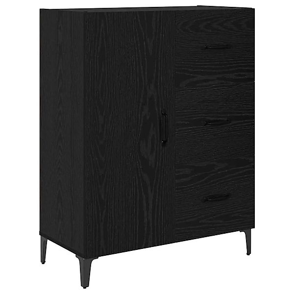 vidaXL Sideboard Schwarz Eichen-Optik 69,5 x 34 x 90 cm Holzwerkstoff 88066 günstig online kaufen